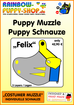 Puppy Schnauze - Muzzle "Felix" aus Neopren