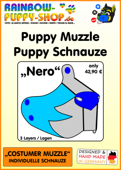 Puppy Schnauze - Muzzle "Nero" aus Neopren